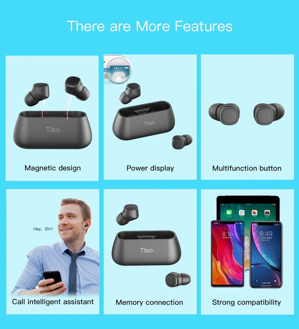 Tai nghe Bluetooth Tiso i4 Chính hãng - True Wireless Stereo